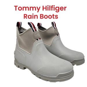 Tommy Hilfiger Cream Ankle Booties